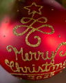 Lux Merry Christmas Bauble 2025 8cm