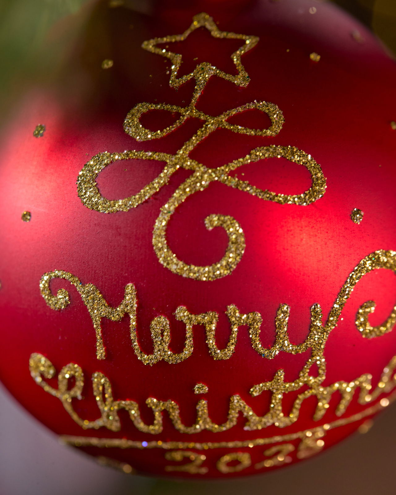 Lux Merry Christmas kerstbal 2025 8cm