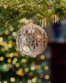 Lux Pearl kerstbal wit/goud