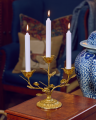 Rosemary ljusstake tre armar guld