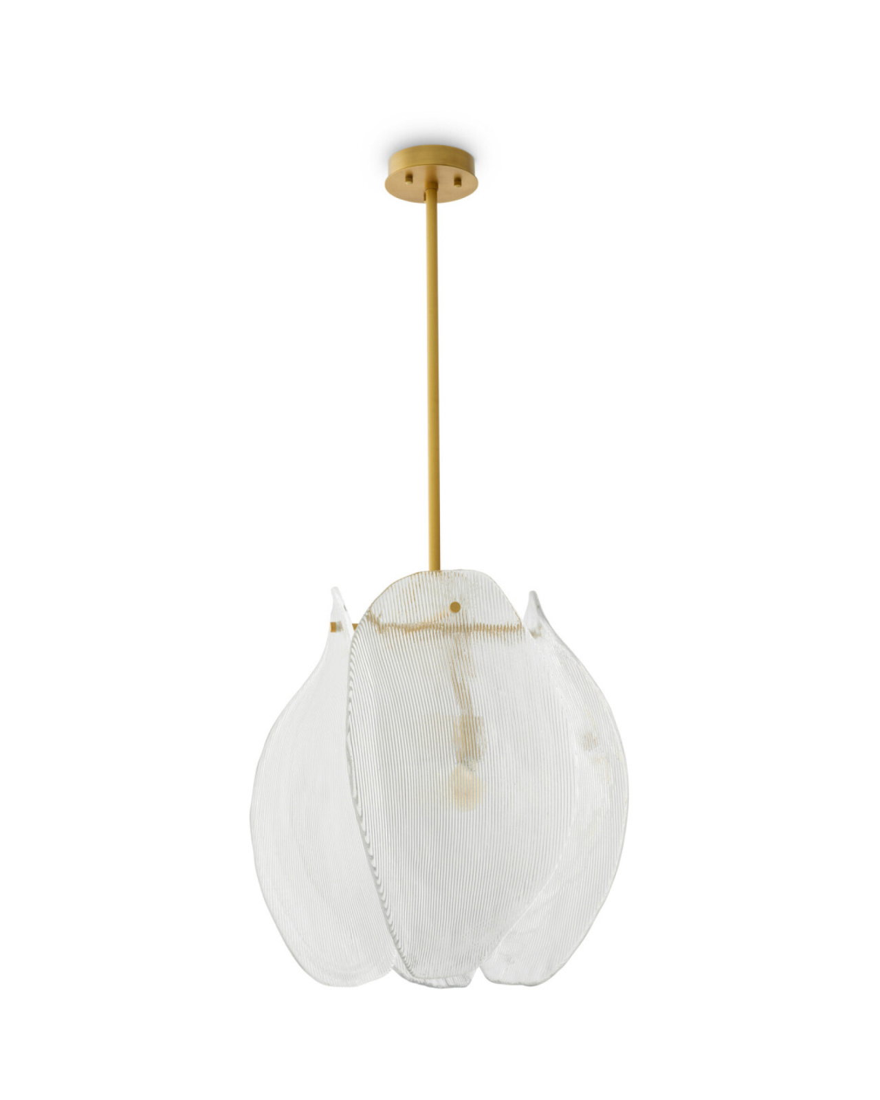 Hibis loftlampe antik messing