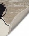 Abstract Rug Round Ivory