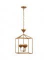 Alberto  Open Cage Lantern Antique Gold Leaf