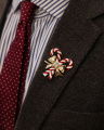 Julius Candy Cane Brooch Red/White
