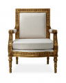 Louis fauteuil goud/sentier cream