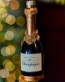 Laila Champagne Bottle Ornament Black