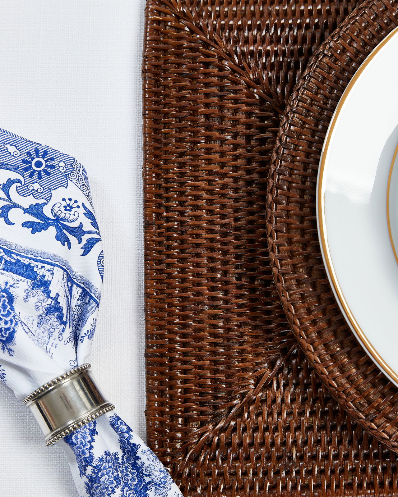 Cognac Charger Plate Rattan