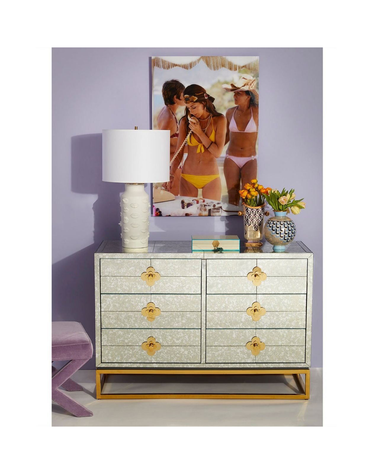 Delphine Dresser Brass