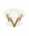 Soquel Dining Table Vintage Brass