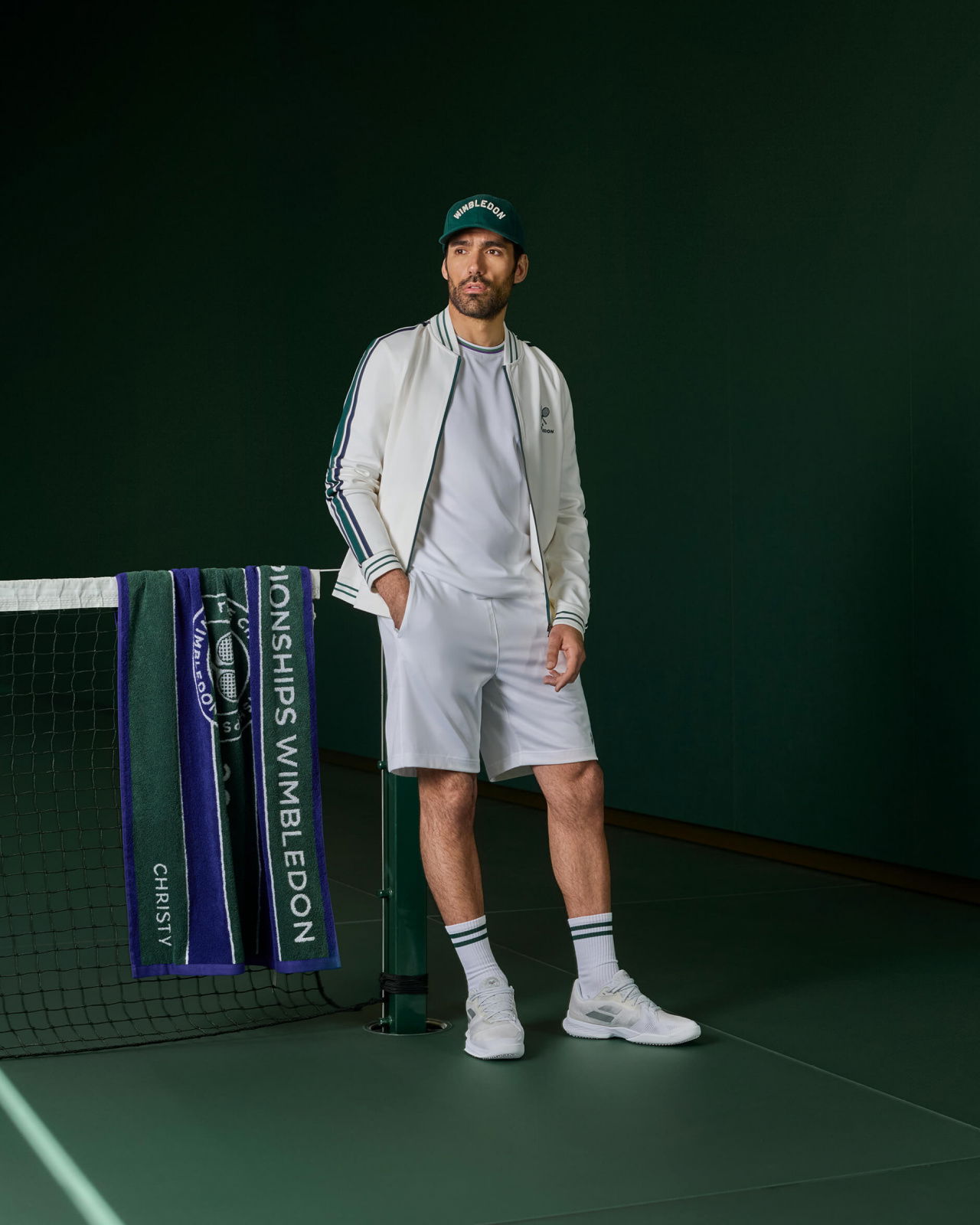 Wimbledon 2025 Championship handduk grön/lila