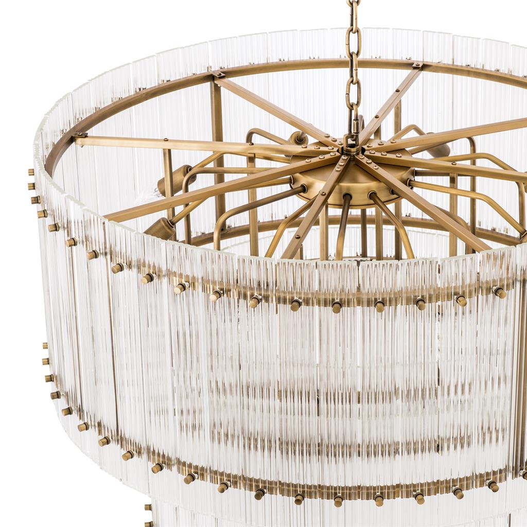 Ruby takkrona antik mässing