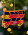 Wellington Bus Ornament Red