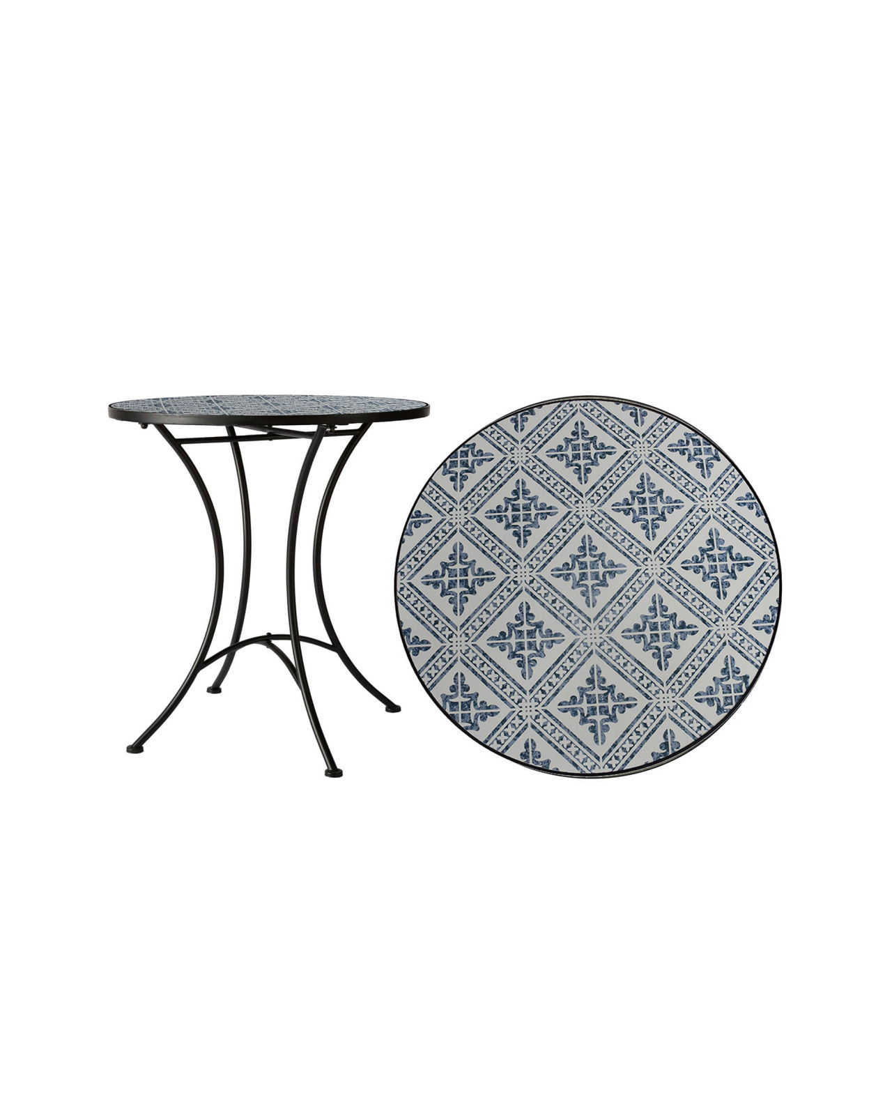 Toscana bord blå/vit