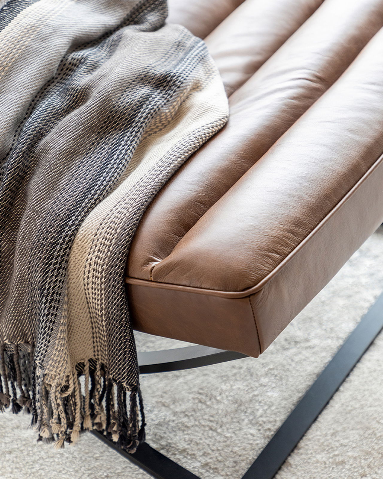 Brooks skinnfåtölj chocolate brown