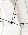 Piaf Grande Chandelier Aged Iron/Ebonized Oak