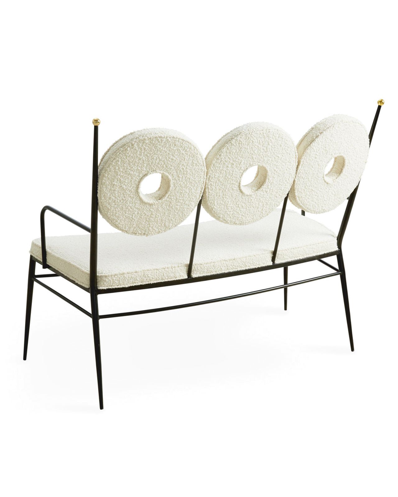 Rondo bänk bouclé white