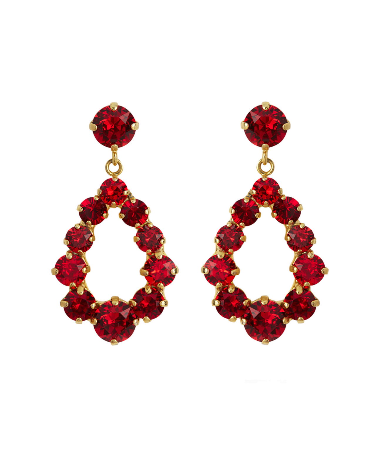 Mini Delia Earrings Red Combo
