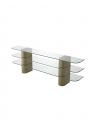 Lunden console table brushed brass