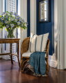 Shannon Cushion Cover Blue/White