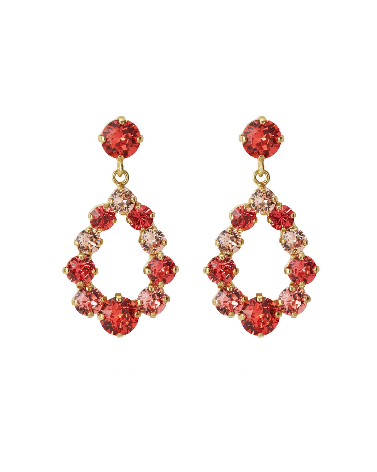 Mini Delia Earrings Peach Combo