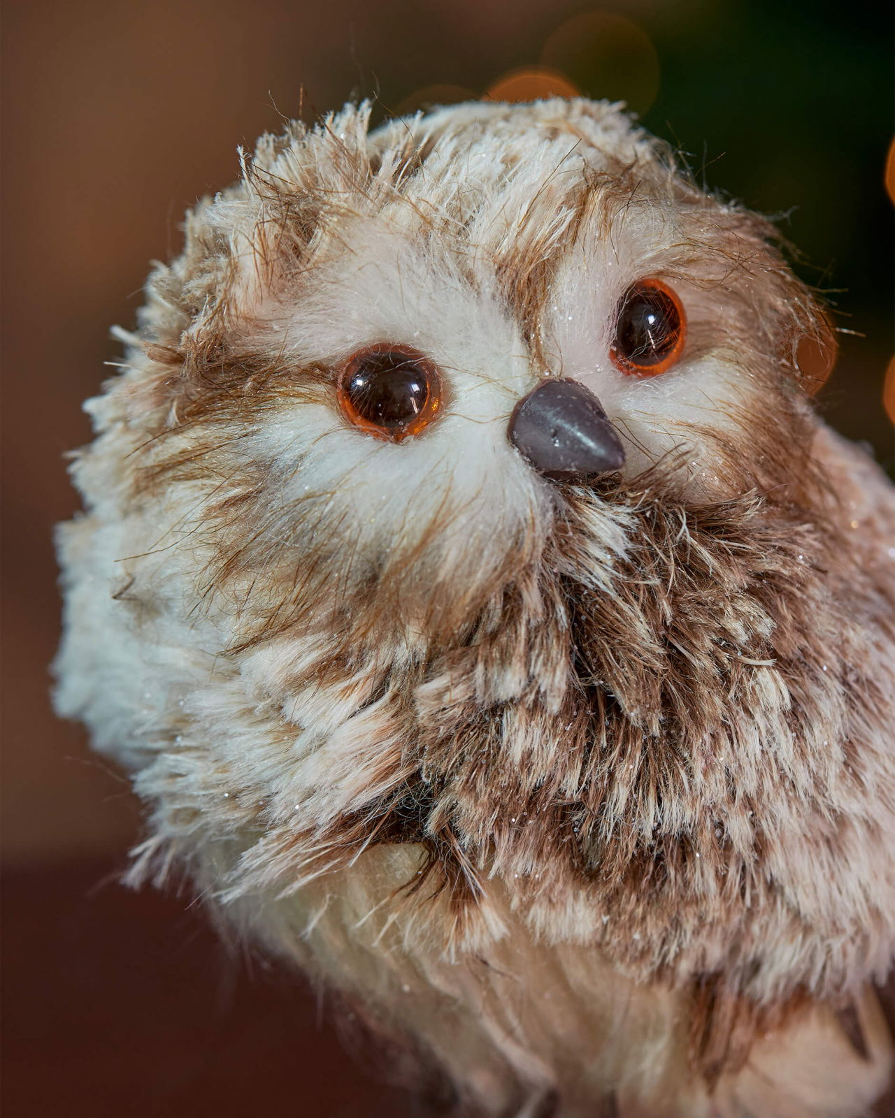 Milena uggla juldekoration brun/vit