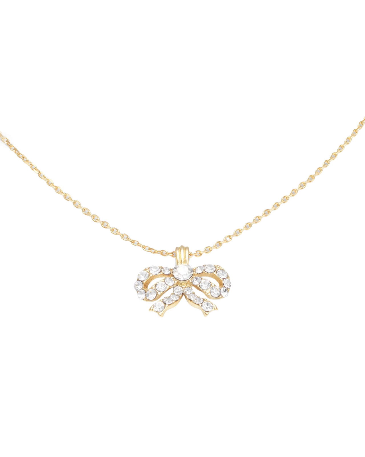 Petite Antoinette bow halskæde crystal