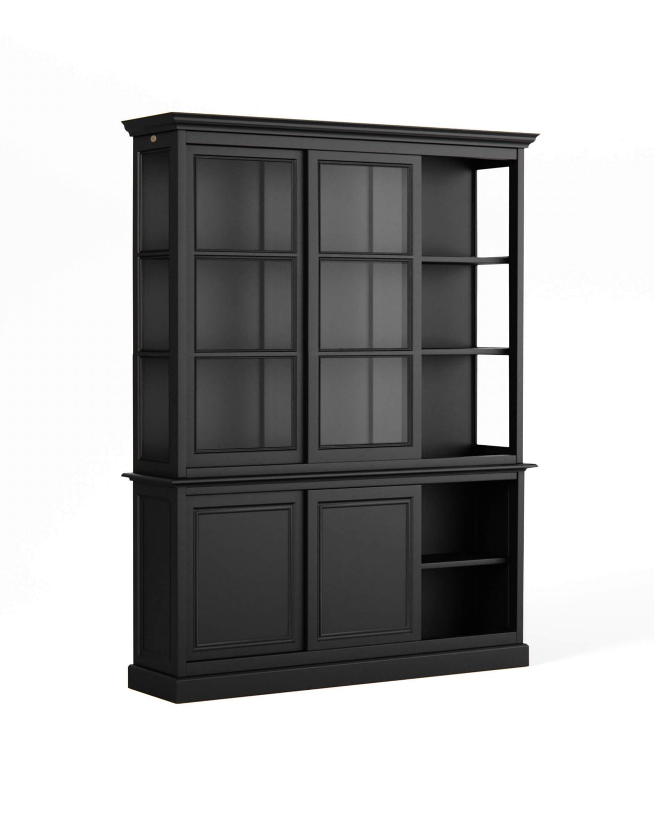 Assonet vitrinskåp modern black