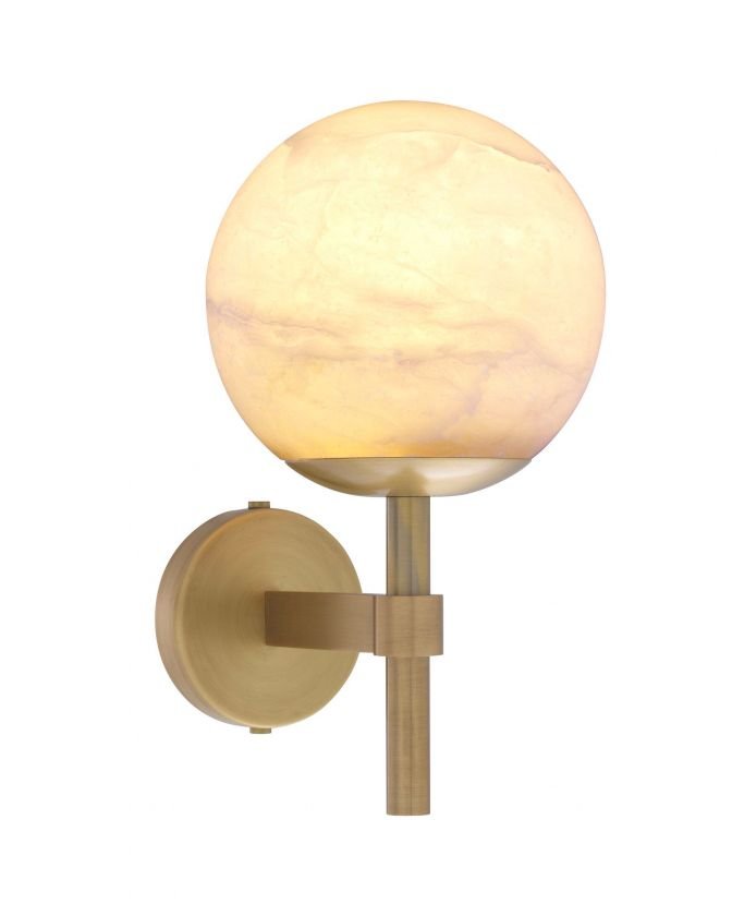 Jade wall lamp brass