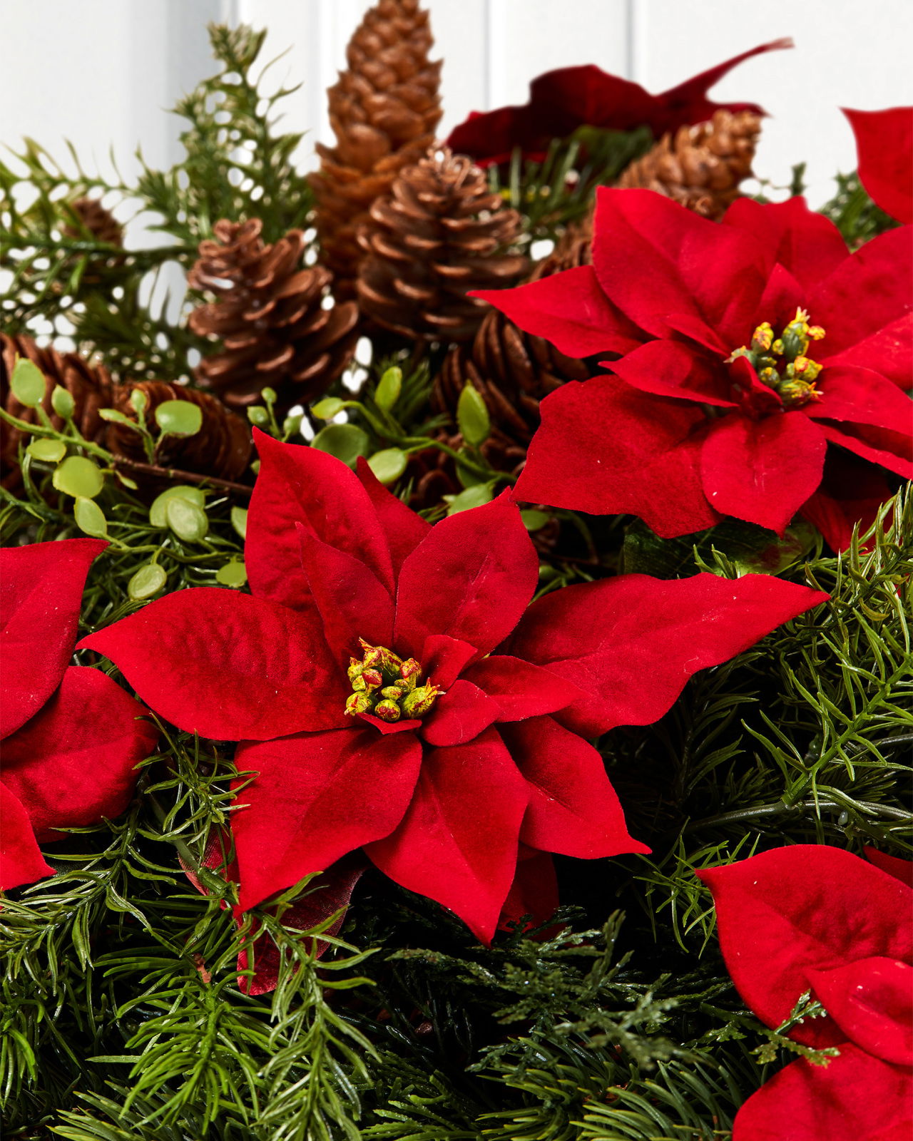 Joulutähti tekokasvi klipsillä punainen