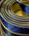 Clarence Ribbon Blue/Gold 4,5m