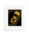Birdseye View Lamborghini Countach White / Small
