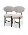 Vicq Dining Chair Bouclé Grey Set of 2