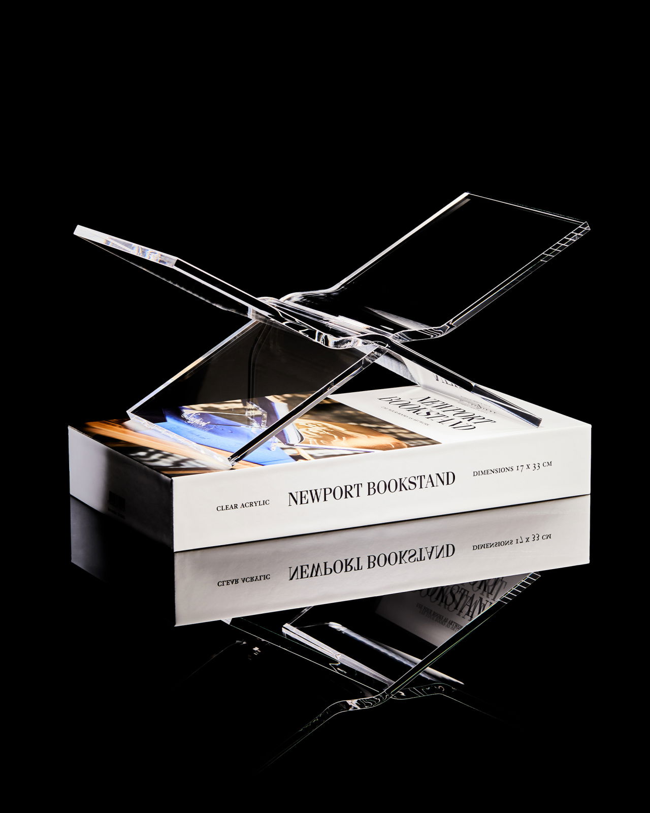 Bokstöd transparent