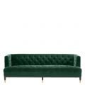 Castelle sofa roche dark green velvet