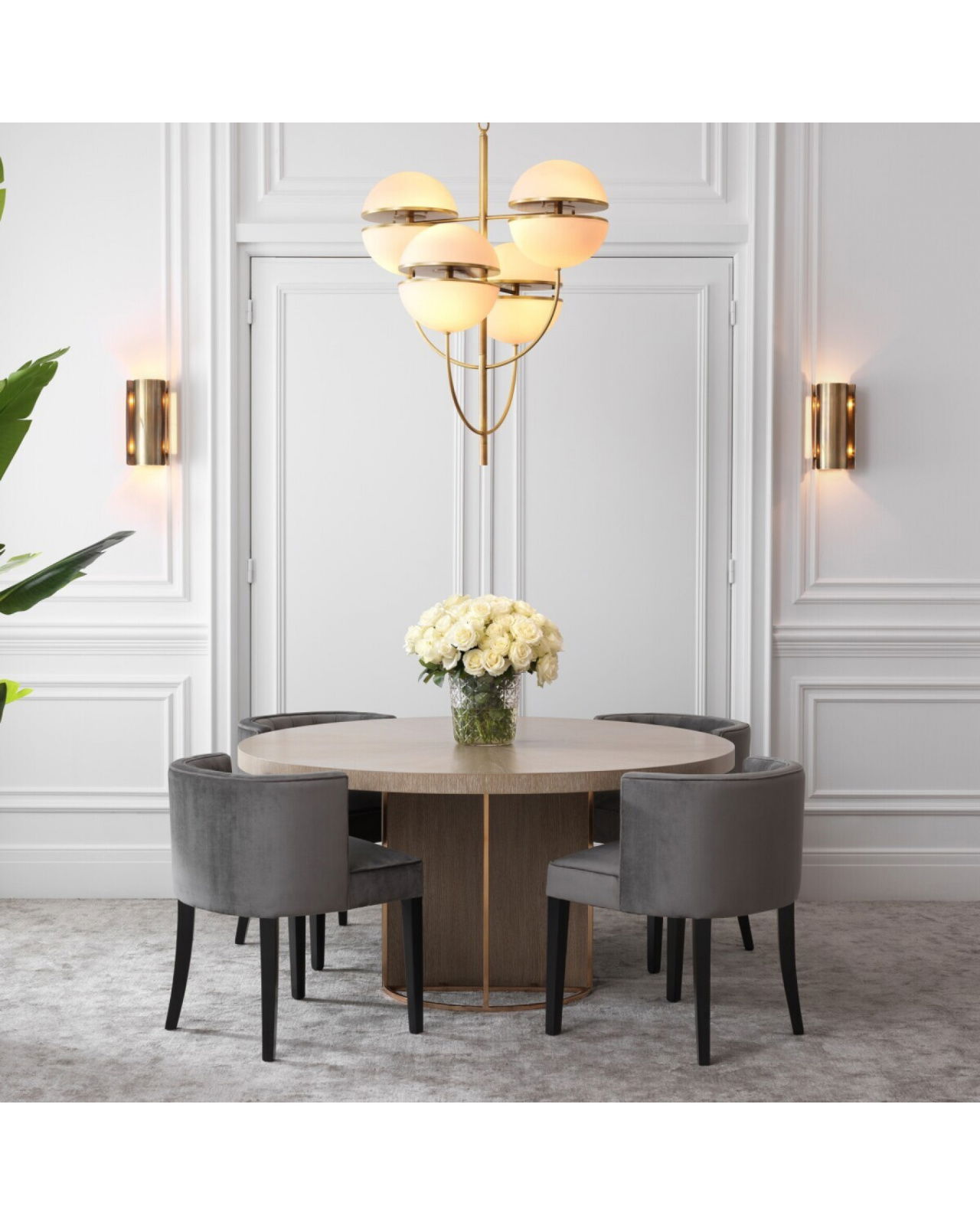 Verge wandlamp vintage messing