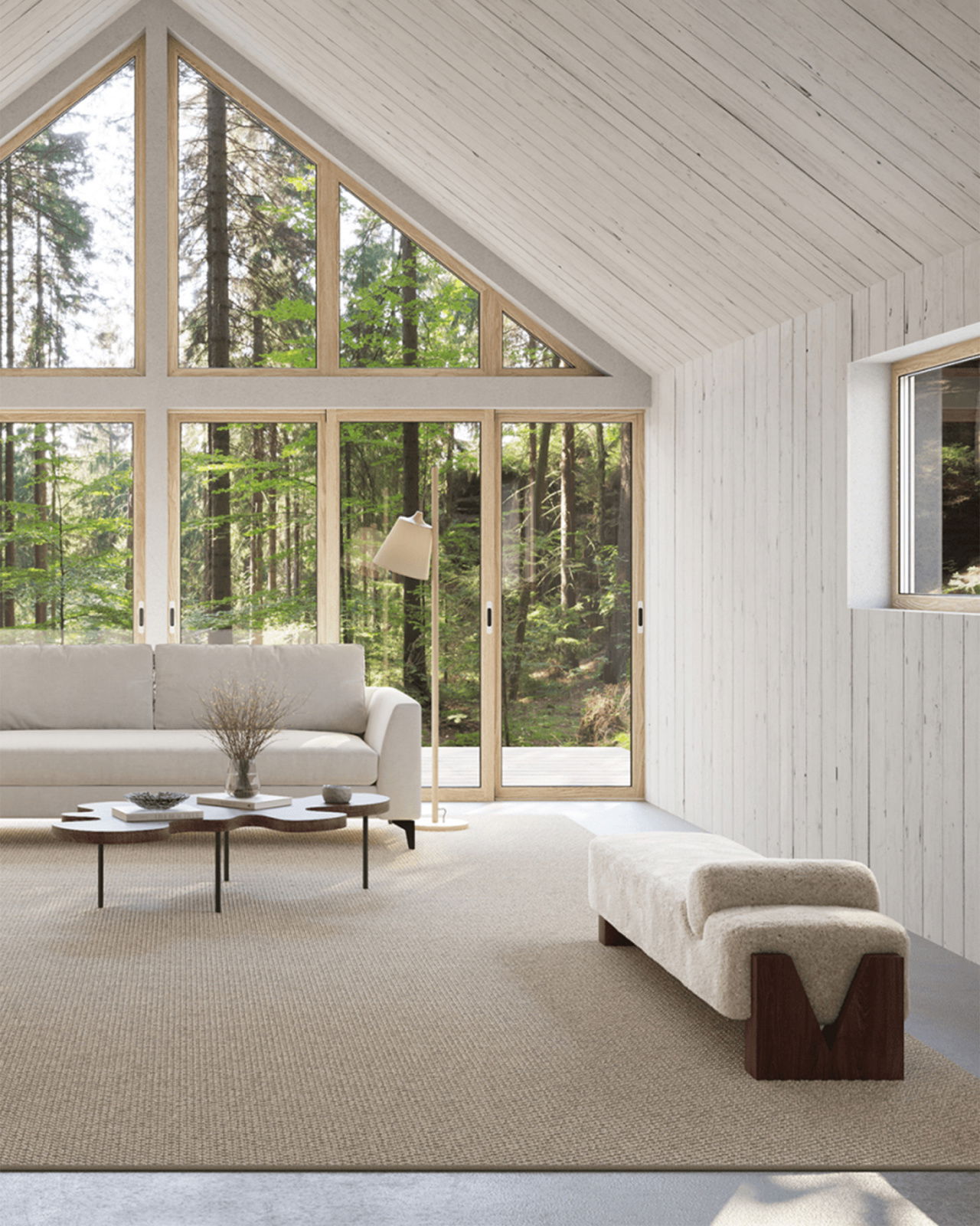 Nordklint matto kanttauksella luonnonharmaa