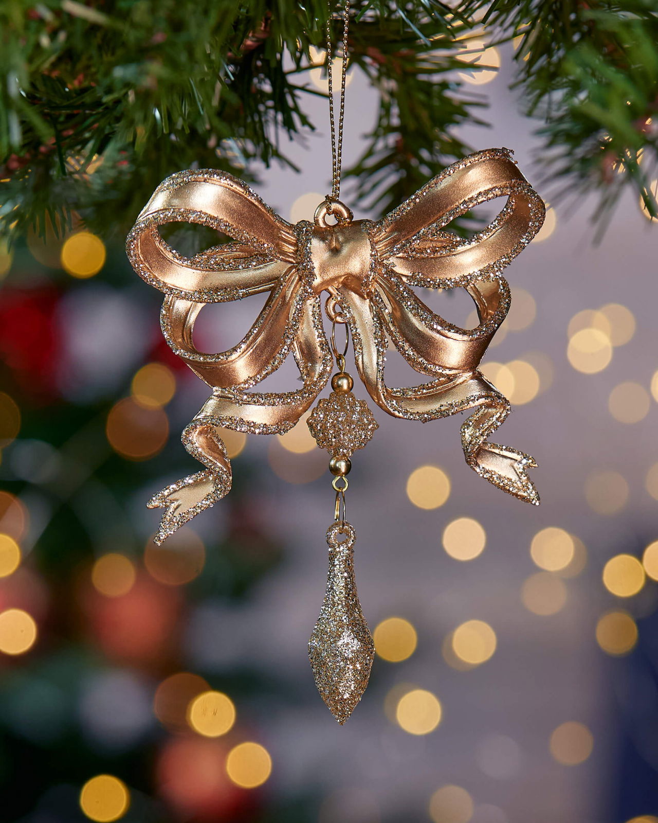 Marie Schleife Weihnachtsschmuck gold