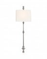 Cawdor Stanchion Wall Light Polished Nickel/Linen