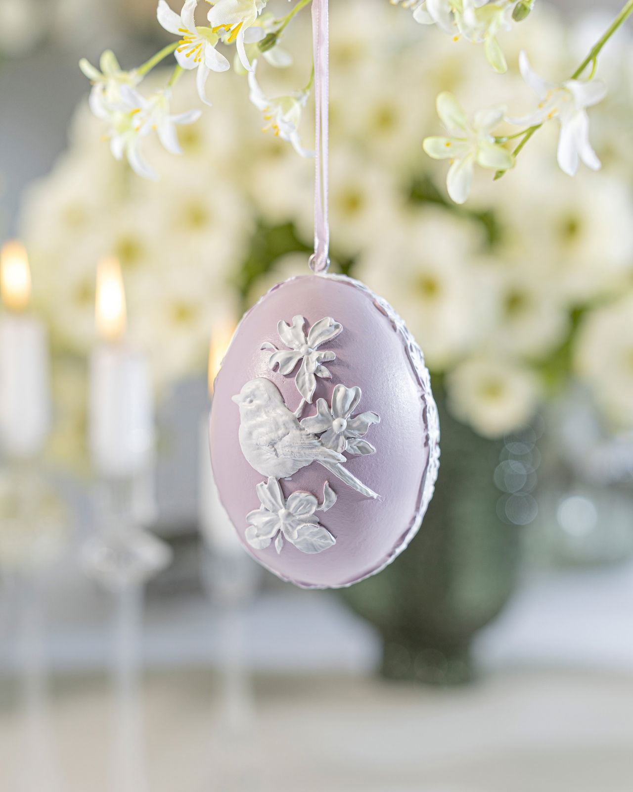Ofelia påskeegg hengende dekorasjon rosa