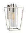 Presidio Bracketed Sconce Polished Nickel/Clear Glass S