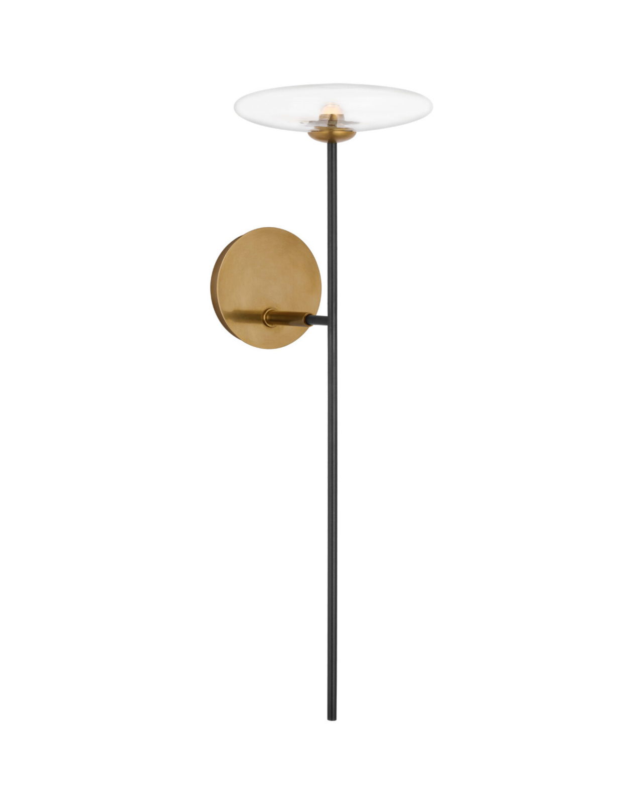 Calvino Tail Sconce Black and Antique Brass Large