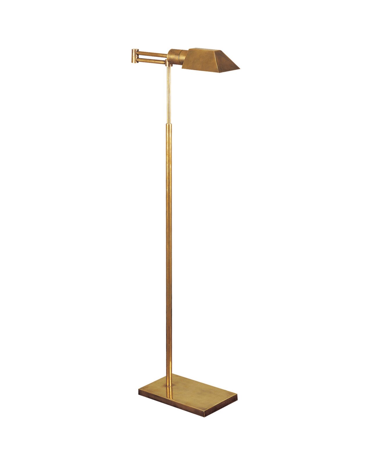 Studio Swing Arm Floor Lamp Antique Brass