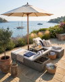 Orlando sun lounger with Anson side table