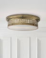 Alderly Small Flush Mount Antique Brass