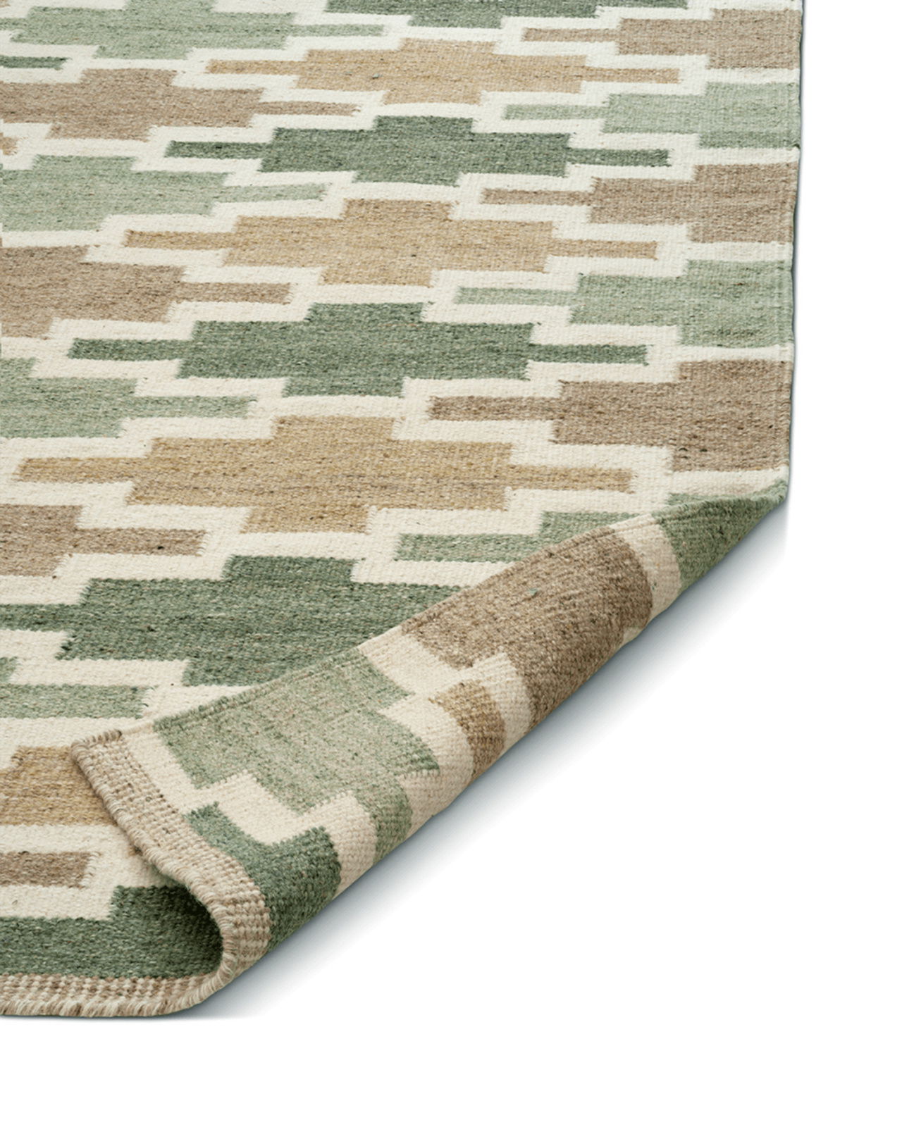 Rug Korsnäs green beige