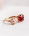 Colette ring scarlet red