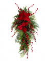 Celeste flower decoration red/green