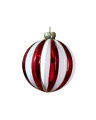 Sophie Weihnachtskugel rot/weiß 10cm
