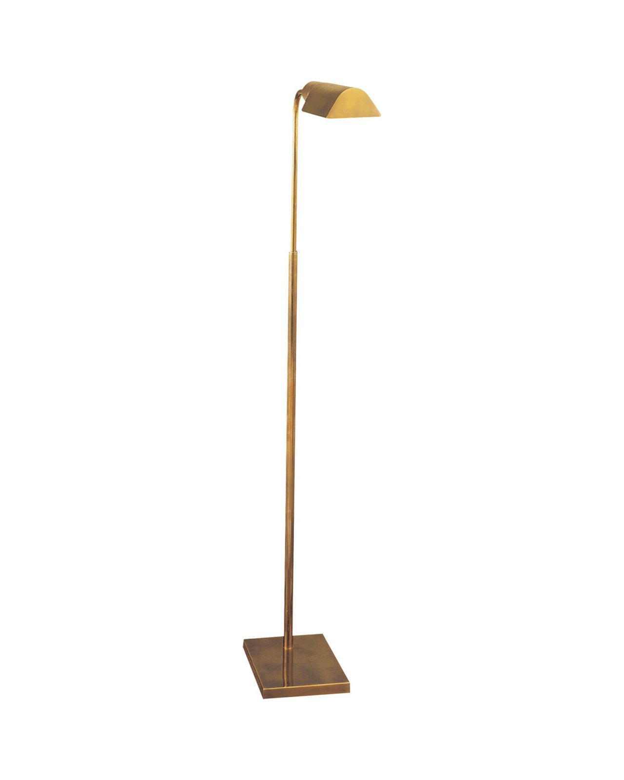 Studio Adjustable Light Floor Lamp Antique Brass