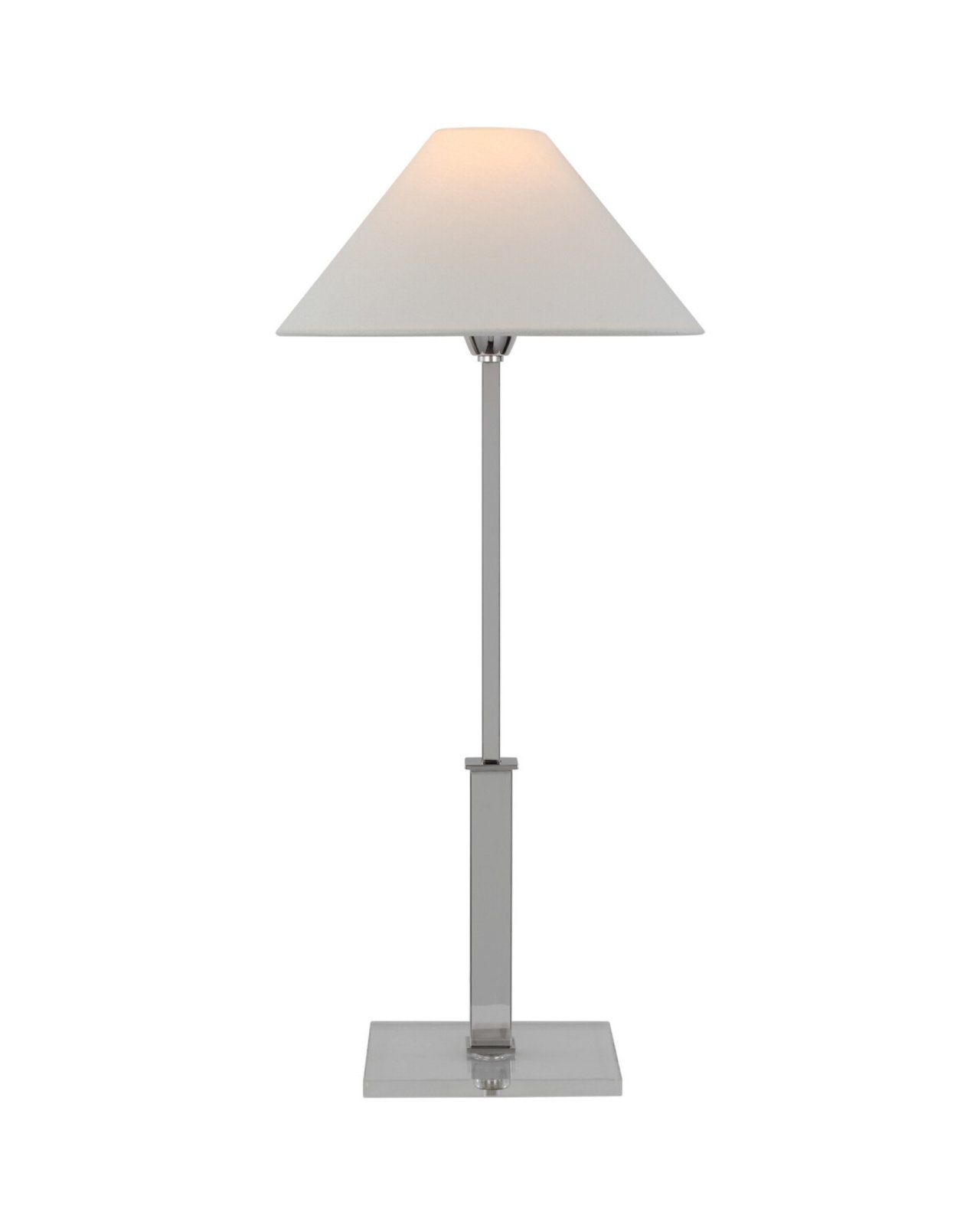 Asher Table Lamp Polished Nickel and Crystal